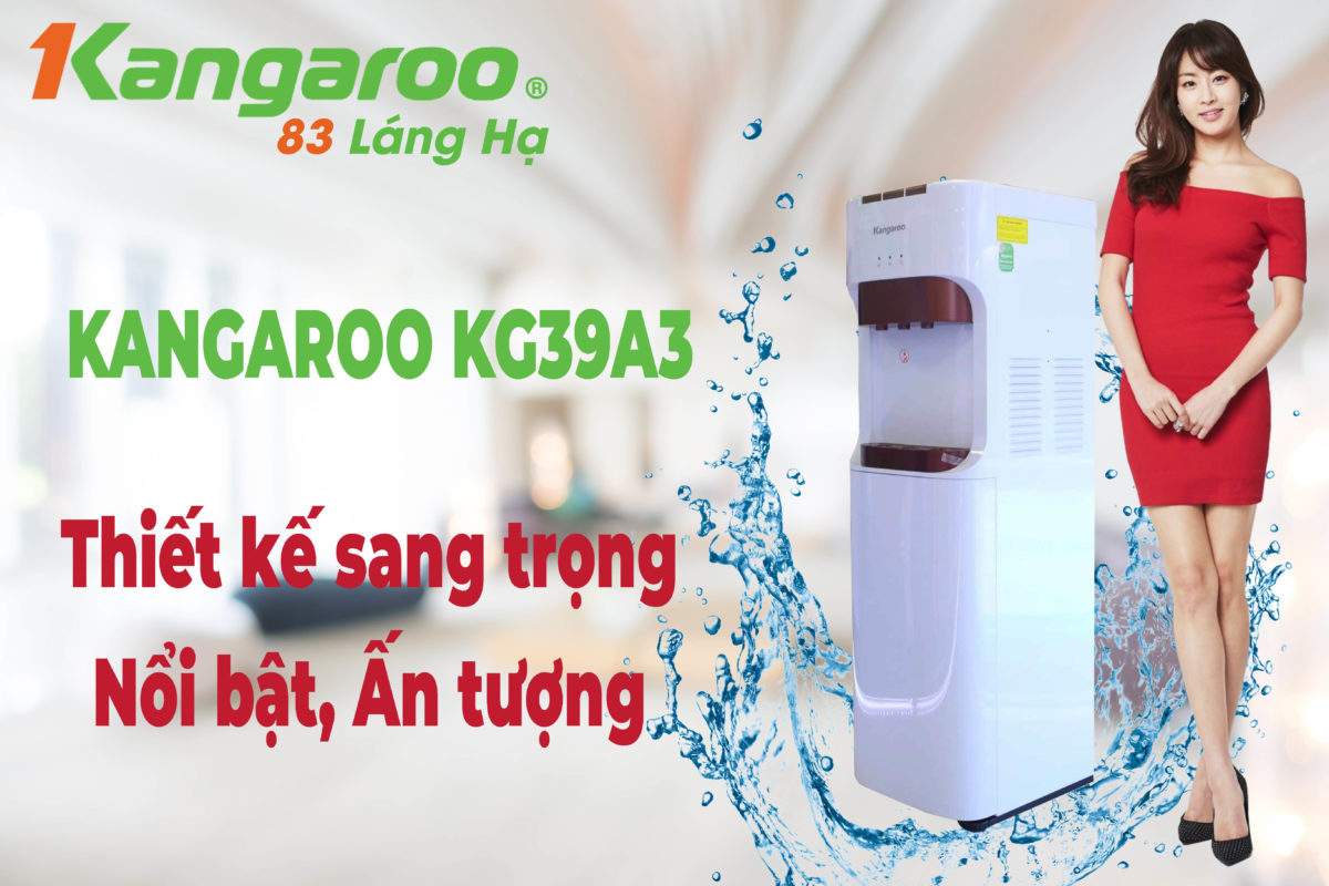 Cây nước nóng lạnh kangaroo kg39a3 thiết kế sang trọng, ấn tượng, nổi bật